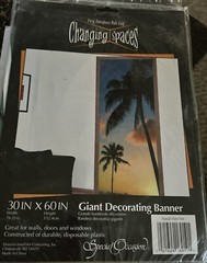 New Changing Spaces 30” X 60” Giant Decor Banner “HAWAII PALM TREE”