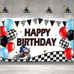 Lightweight Dirt Bike Party Backdrop – 72.8×43.3 Inch Celebration Essential