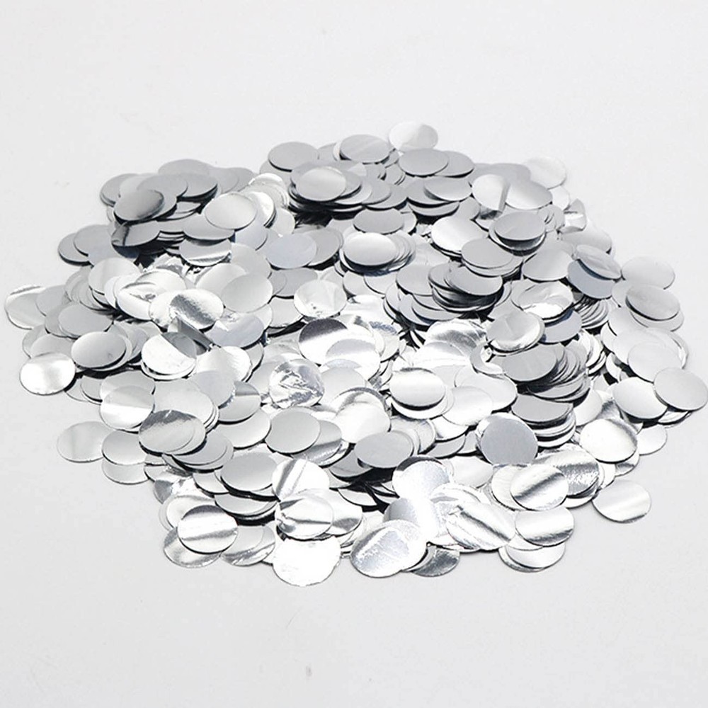 3.52 oz Blue Metallic Shiny Round Confetti 0.6 Inch Table Sequin Party Decor