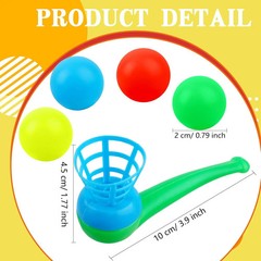 3/50Pcs Floating Ball Balance Blow Pipe Party Favor Birthday Carnival Game