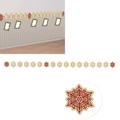 MERRY CHRISTMAS SNOWFLAKE MDF CARD HOLDER HANGING BANNER PARTY WALL DECORATION