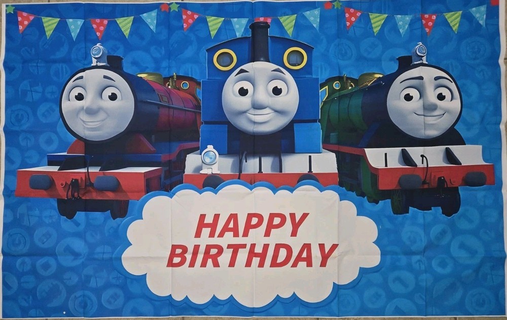 Train Engine And Friends Party Decor For 10 Guest With A 3×4 Ft Banner