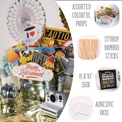 Retirement Photo Booth Props – 41-pc Photobooth Kit with 8 x 10-Inch Sign 60 …