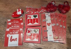 New Love/Wedding/Valentines Bundle Petals, Selfie Props, Pins, Bunting,Balloons