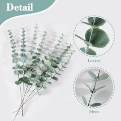 Sukh 24pcs Artificial Eucalyptus Stems – Faux Branches 24 Pcs