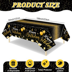 1 Pcs Happy Birthday Tablecloths Happy Birthday Party Decorations Plastic Table