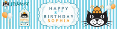 CAT PERSONALIZED KIDS PARTY DECOR BIRTHDAY CUSTOM NAME DECORATION CHILDREN JELLY