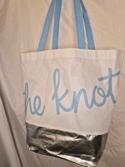 Bundle 2 Bride Totes The Knot & Canvas Gold Glitter Bachelorette Bride Bag Set 2