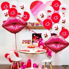 , Big Red Lips Balloons – 30 Inch, Pack of 34 | Lipstick Balloons for Galenti…