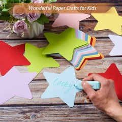 72 Pieces Large Star Cut Outs Paper Stars Shapes Assorted Color Star Cutouts …