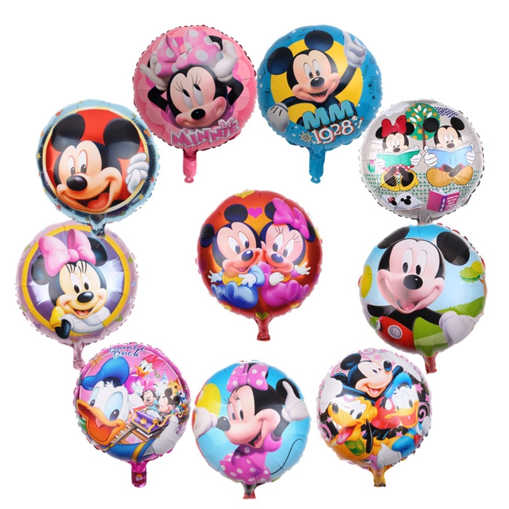 10 Pcs Disney Minnie Mouse Birthday Balloons – Party Supplies Decorations 18 in