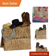 Rustic 3D Western Party Centerpiece with Cowboy Hat & Boots – Table Decoration