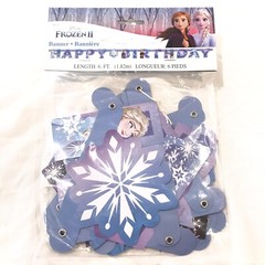 Frozen Happy Birthday Party Banner Disney Purple Wall Decoration Hanging Decor
