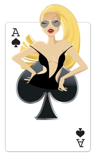 Spades ‘Babe’ Playing Cards Cardboard Cutout 162cm Tall-Great for Casino Parties
