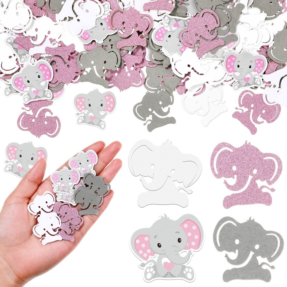 320 Pcs Baby Elephant Confettielephant Baby Shower Decoration Elephant Theme Tab