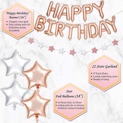 Complete Sweet 16 Rose Gold Party Package: Balloons, Props & Backdrops Included