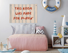 Playroom Wall Decor, This Room Was Made for Playin Trendy Preppy Playroom Hangin