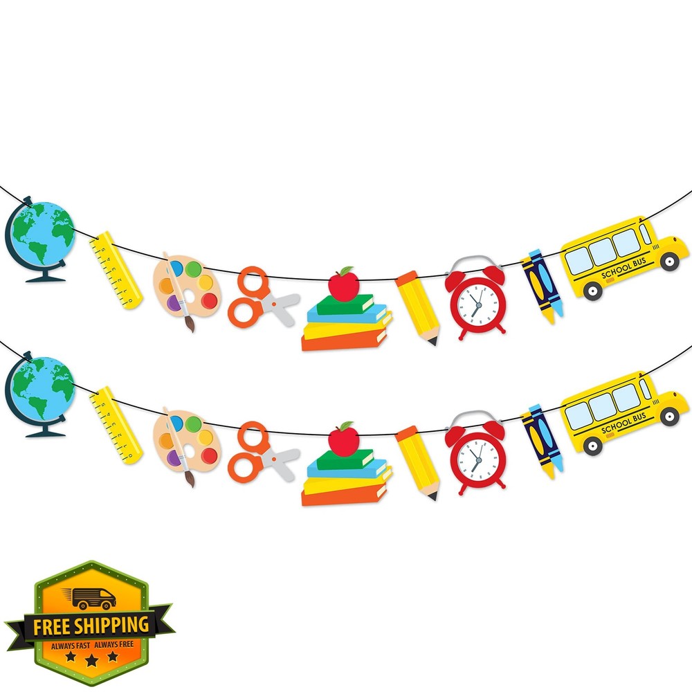 KatchOn Back To School Banner Red Green Yellow