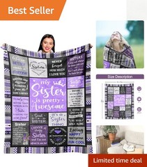 Lightweight and Breathable Sister Gift Blanket 60″ x 50″ – Ideal for All Seasons