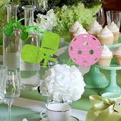 Glitter Pickleball Centerpiece Sticks 12 PCS Theme Party Table Decoration