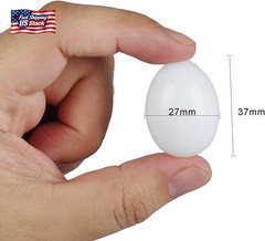 10Pcs Solid Parrot Plastic Fake Eggs Realistic, Simulated Fake Bird Eggs for Hat