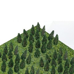 HO Scale Diorama Trees 50pcs 3.15 Inch Plastic Pine for Layout Building