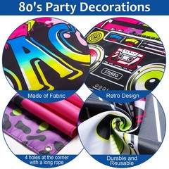 80’s Party Decorations Back to the 80s Party Backdrop Banner with Inflatable …