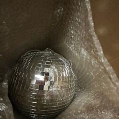 Silver Disco Ball Party Decorations Glass Plastic Geometric Disco Theme