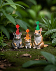 10 Pack Hamster Hats Tiny Hats for Snakes Hedgehog Lizard Reptile Mini Animal Fi