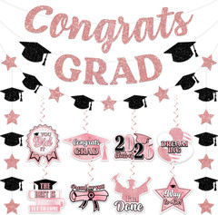 Pink Graduation Decorations 2026, Pink Graduation Party Decorations