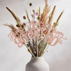 12 Pack Rose Gold Happy 90th Birthday Party Centerpiece Sticks for Table