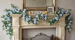6FT Bendable Flower Garland, Artificial Rose Vine Hanging Floral Garland