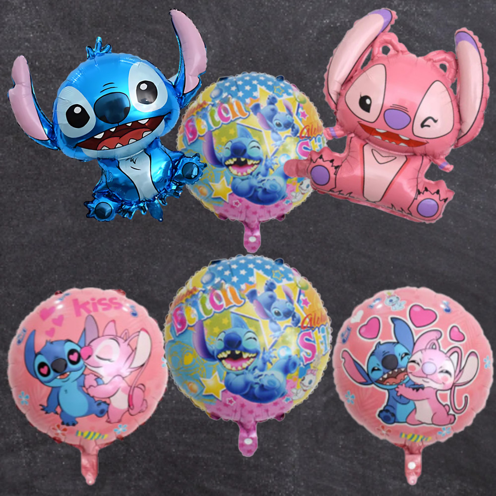 6 Lilo and Stitch pink balloon party birthday supplies decoration happy theme