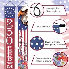 Durable 250 Freedom Banner – Vibrant American Flag Design for Independence Day