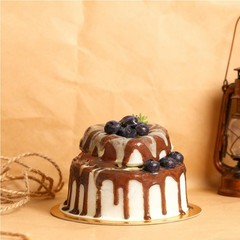 Fake Cake Dessert Artificial Cream with Chocolate Jam Blueberry Cupcake Display