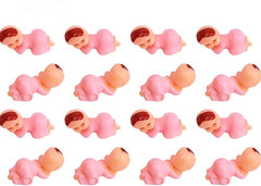 Mini Plastic Babies for Party Favor Decor Party Decorations Baby Shower Party Ga