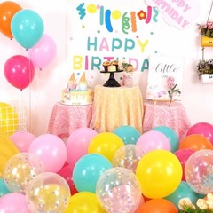 60PC Rainbow Balloons Set, Colorful Balloons, 12 Inch Bright Color Yellow Ora…