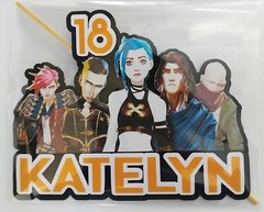 Personalised Arcane Cake Topper. Name And Age Birthday Decorations