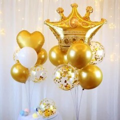 5Pcs Gold Crown Foil Balloons Party Decorations.&Wedding &Bridal Shower Supplies