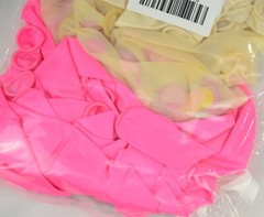 60PCS Pink And White Confetti Balloons Premium 12 in. Pearl White, Pink And Gold