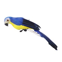 Artificial Feather Parrot Simulation Fake Bird Model Home Garden Lawn Tree Decor