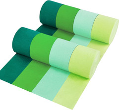 8 Rolls in 4 Colors Gradient Mint Green Party Crepe Paper Streamer, 8 Pieces 82