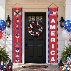 250th Anniversary Banners – 1776-2026 250th Independence Day Door Banner, Red…