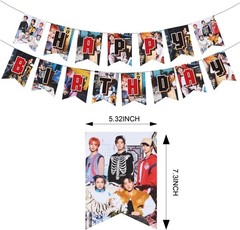 Stray Kids Merch 5 Star Party Decorations Include Happy Birthday Banners, Cak…