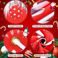 Red Merry Christmas Large Banner Decorations, Xmas Outdoor Indoor Decorations…