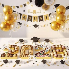 2026 Graduation Decorations Set – Cardboard Letters, Balloons, Bows & Fillable T