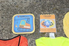 Construction Zone Party Plates Balloons Hat Vests Worker Ikea Gymboree Cute Lot