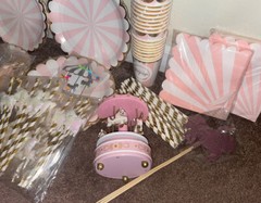 Unicorn Carousel Birthday Party Bundle Plates Cups Backdrop Cupcake Cake Inserts