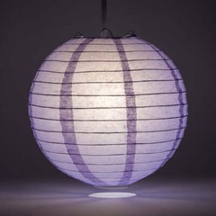 4″ Lavender Round Paper Lantern, Even Ribbing, Hanging Decoration (10 Pack)