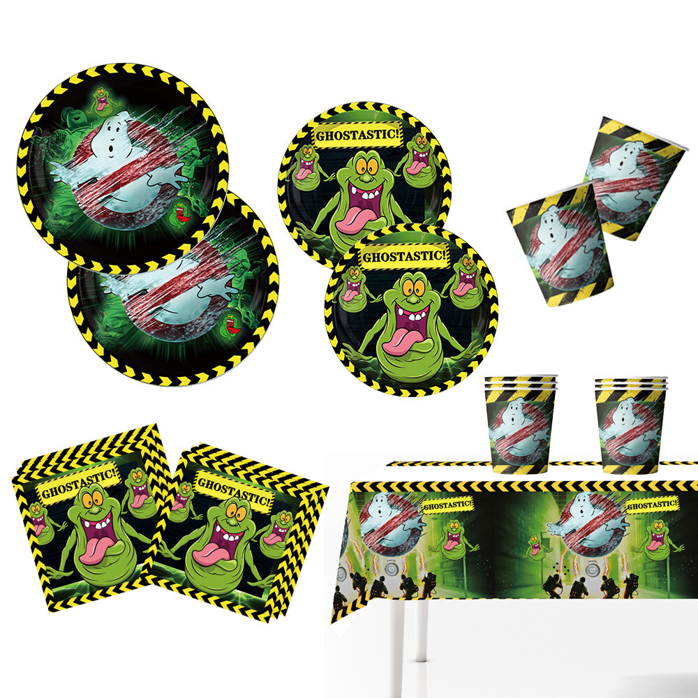 Ghostbusters Birthday Party Supplies Set Plates Cups Tablecloth Napkins